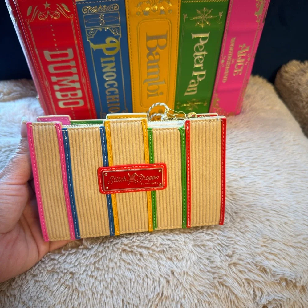 Loungefly x Stitch Shoppe Disney Classic Books Crossbody Bag Wallet Pin NWT. - Picture 2 of 9